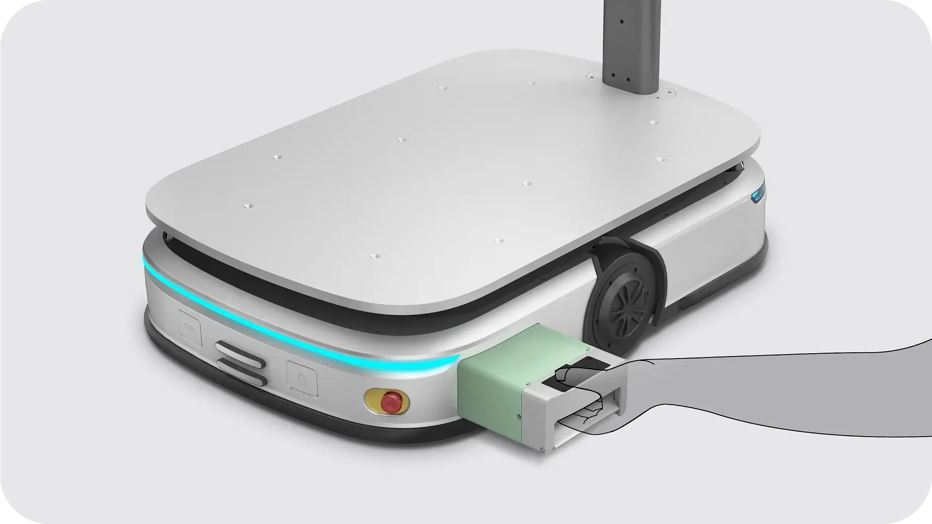 Batteri og lading på Velix Move transportrobot
