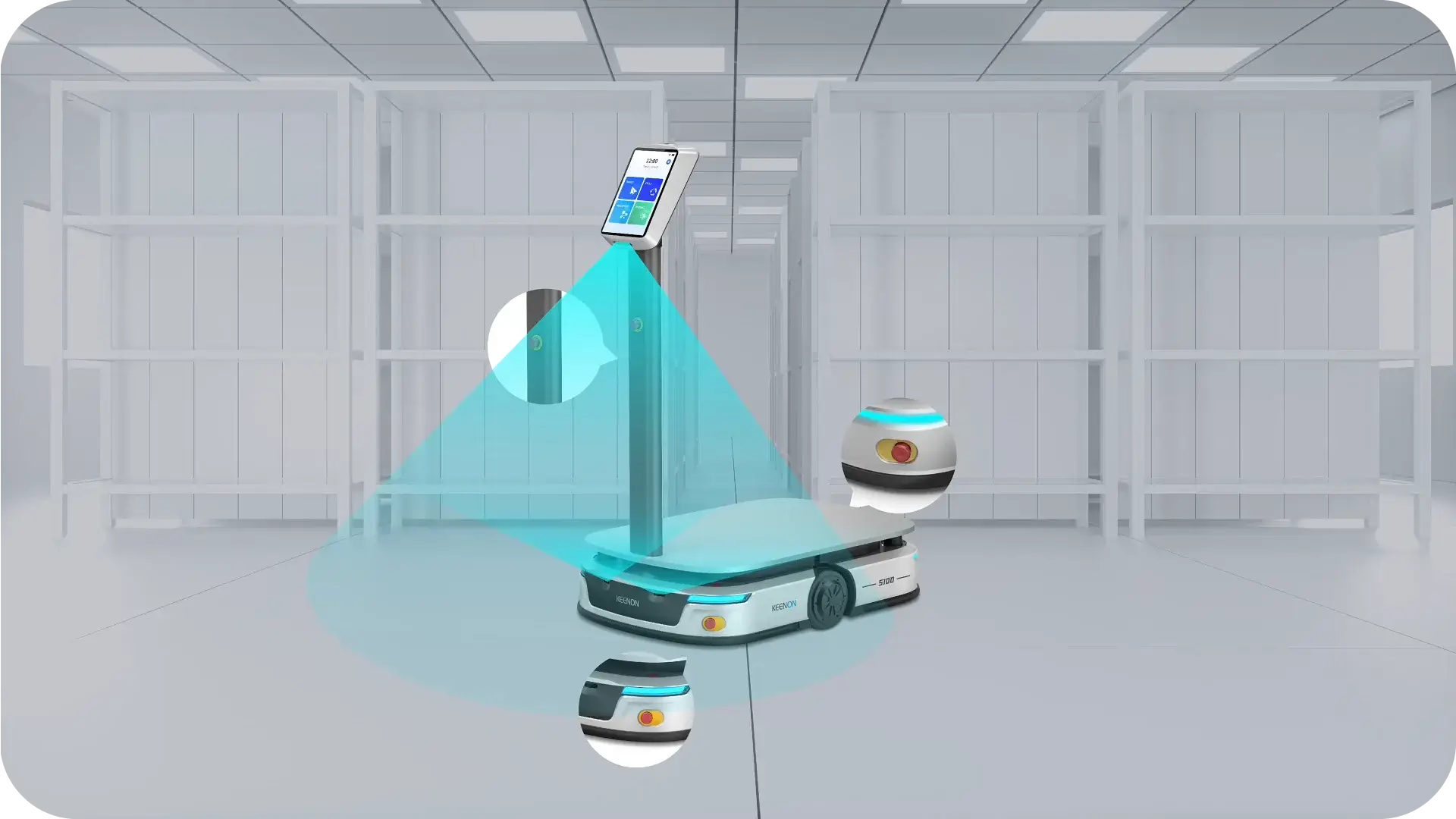 Flere Velix Move transportroboter i en robotflåte